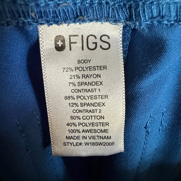 Figs Blue High-Waisted Joggers - Picture 6 of 6